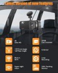4K Front and Rear Dual Dash Cam with WiFi