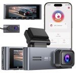 Sarmert 2025 Dual Dash Cam - 4K/1080P, 5G WiFi