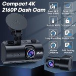 4K Dual Dash Cam with GPS and WiFi