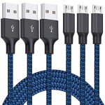 10FT Micro USB Cable 3-Pack - Fast Charging