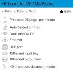 HP LaserJet MFP M235sdw Wireless All-in-One Printer