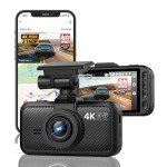 4K Dash Cam with GPS, WiFi, and Night Vision