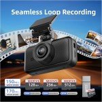 4K Dash Cam with GPS, WiFi, and Night Vision