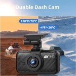 4K Dash Cam with GPS, WiFi, and Night Vision
