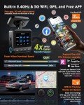 Sarmert C2 4K Dual Dash Cam with GPS