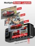 3-Channel 4K Dash Cam with WiFi & Night Vision