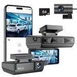 4K Dual Channel Dash Cam with WiFi and 64GB