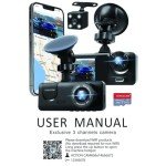 3-Channel FHD WiFi Dash Cam with 64GB Card