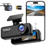 4K Front and Rear Dash Cam with WiFi