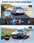 4K Front and Rear Dash Cam with WiFi