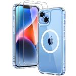 TAURI 3-in-1 Magnetic iPhone 14 Case with Protectors