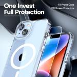 TAURI 3-in-1 Magnetic iPhone 14 Case with Protectors
