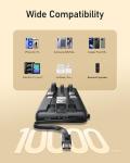 VEEKTOMX 10000mAh Slim Portable Charger with Cables