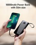 VEEKTOMX 10000mAh Slim Portable Charger with Cables