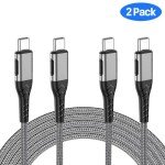 Durcord 10ft 100W USB C Charging Cable - 2Pack