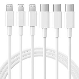 USB C to Lightning Cable 3-Pack, 6FT