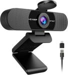 EMEET 1080P Webcam with Dual Mics and Adapter