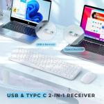 Seenda Wireless Keyboard and Mouse Combo - White