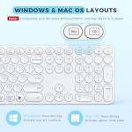 Seenda Wireless Keyboard and Mouse Combo - White