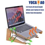 Wooden Vertical Laptop Stand for 13-18.6in Laptops