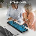 Backlit Wired Keyboard with Large Print and Color Modes