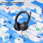 LEVN USB Headset with Mic for PC and Laptop
