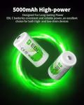 EBL 5000mAh Rechargeable C Size Battery Pack of 8
