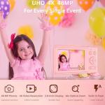 Compact 4K Digital Camera with 32GB SD Card