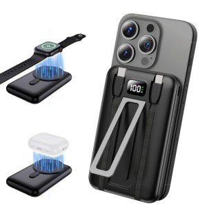 Magnetic Wireless Charger Power Bank 10000mAh Black