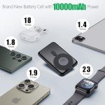 Magnetic Wireless Charger Power Bank 10000mAh Black