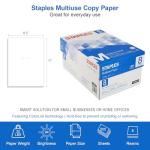 Staples 20 lb Multipurpose Printer Paper, 4000 Sheets