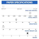 Staples 20 lb Multipurpose Printer Paper, 4000 Sheets
