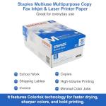 Staples 20 lb Multipurpose Printer Paper, 4000 Sheets