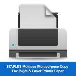 Staples 20 lb Multipurpose Printer Paper, 4000 Sheets