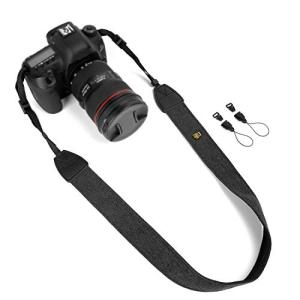 WANBY Black Canvas Camera Strap with Quick Release