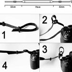 WANBY Black Canvas Camera Strap with Quick Release