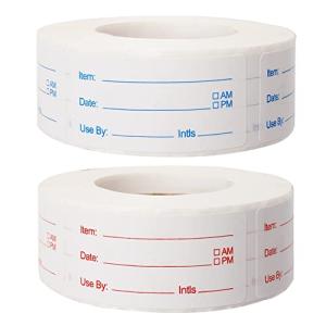 1000 Removable Food Labels - Easy Write Date Stickers