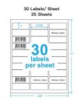 Address Labels for Laser & Inkjet Printers, 750 Pack