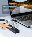PANPEO 7-Port USB 3.0 Hub with 3ft Cable