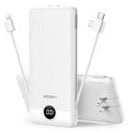 VEGER 10000mAh Slim Portable Charger with Cables