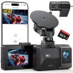 4K Dual Channel Dash Cam with WiFi and Night Vision