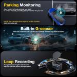 4K Dual Channel Dash Cam with WiFi and Night Vision