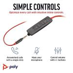 Poly Blackwire 3225 Wired Headset with Noise-Canceling Mic