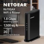 NETGEAR WiFi 6 Router R6700AX - AX1800 Speed