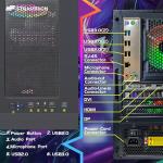 High-Performance Gaming Desktop PC with RGB Fans