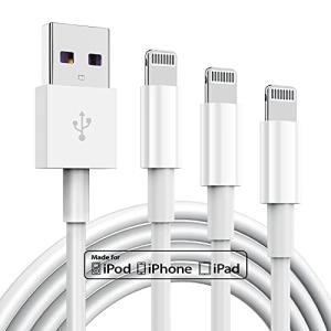 3 Pack 6ft Apple MFi Lightning Charger Cables