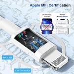 3 Pack 6ft Apple MFi Lightning Charger Cables
