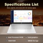 HP Stream 14" Laptop, Intel Celeron, 16GB RAM