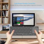 Arteck 7-Color Bluetooth Touch Keyboard with Touchpad