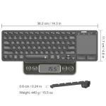 Arteck 7-Color Bluetooth Touch Keyboard with Touchpad